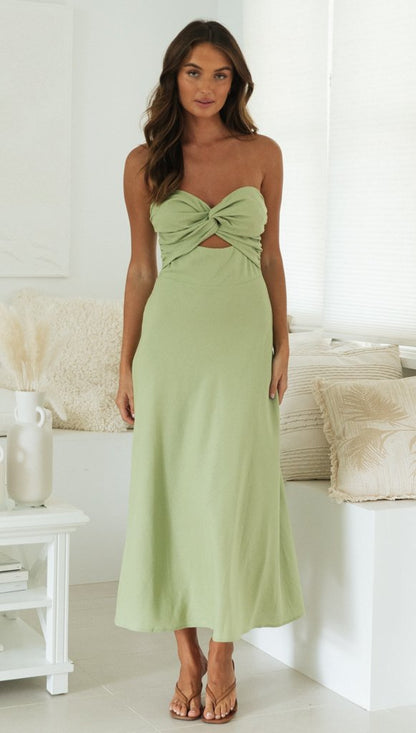 Calico Dress - Green