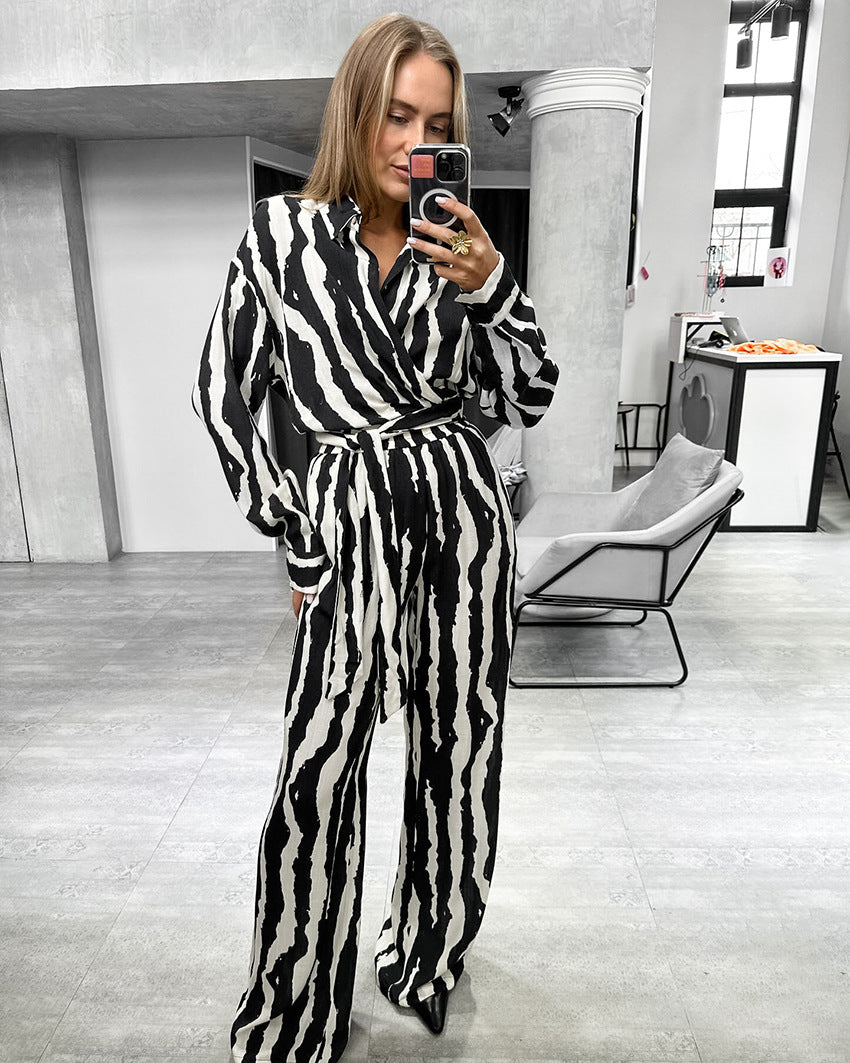 Bold Stripe Coord -  Black