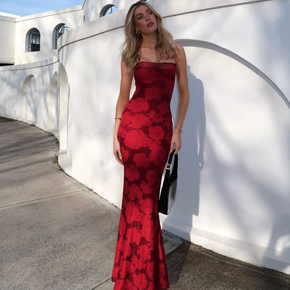 Frederick Maxi Dress - Red