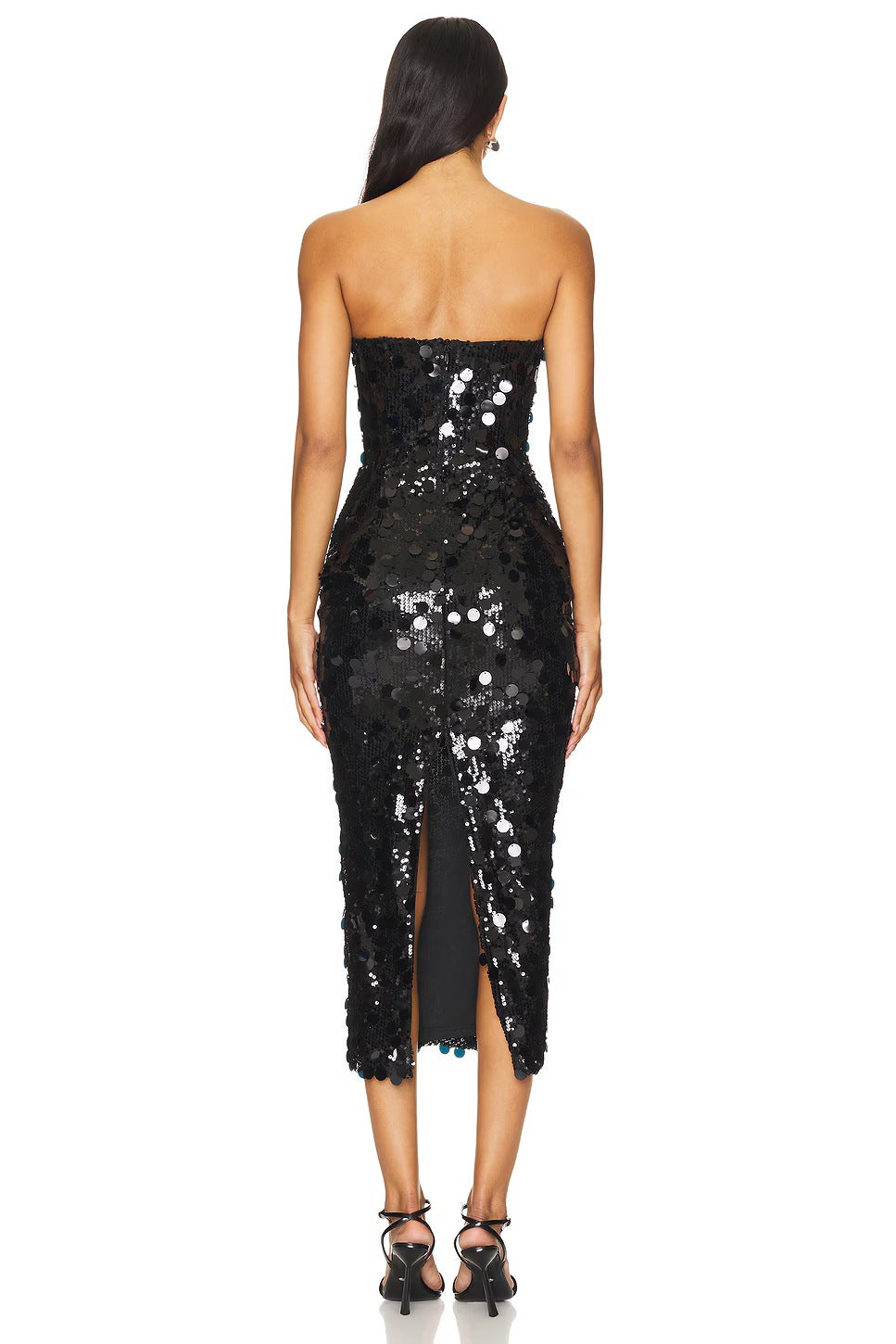 Sparkly Babe Midi Dress - Black