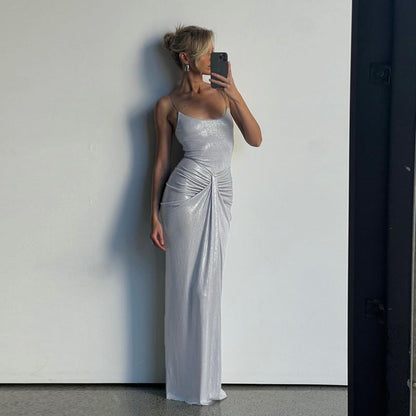 Vinson Maxi Dress - Silver