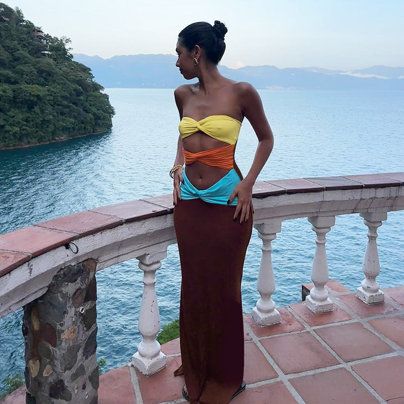 Jonjo Maxi Dress - Brown