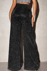 Sequin High Waist Wide Leg Pants