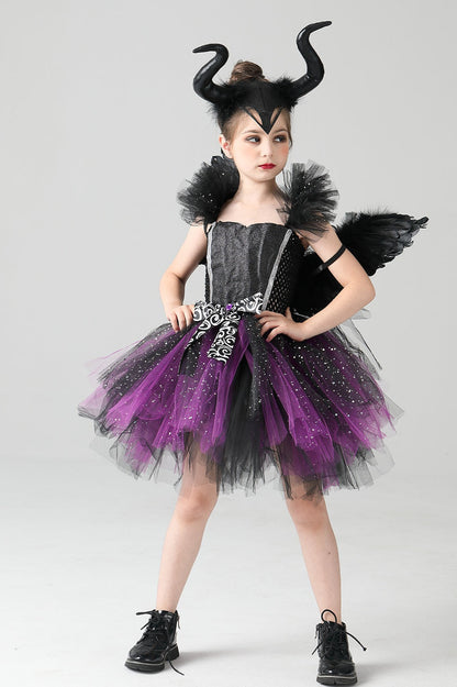 Maleficent Style Kid Halloween Costume