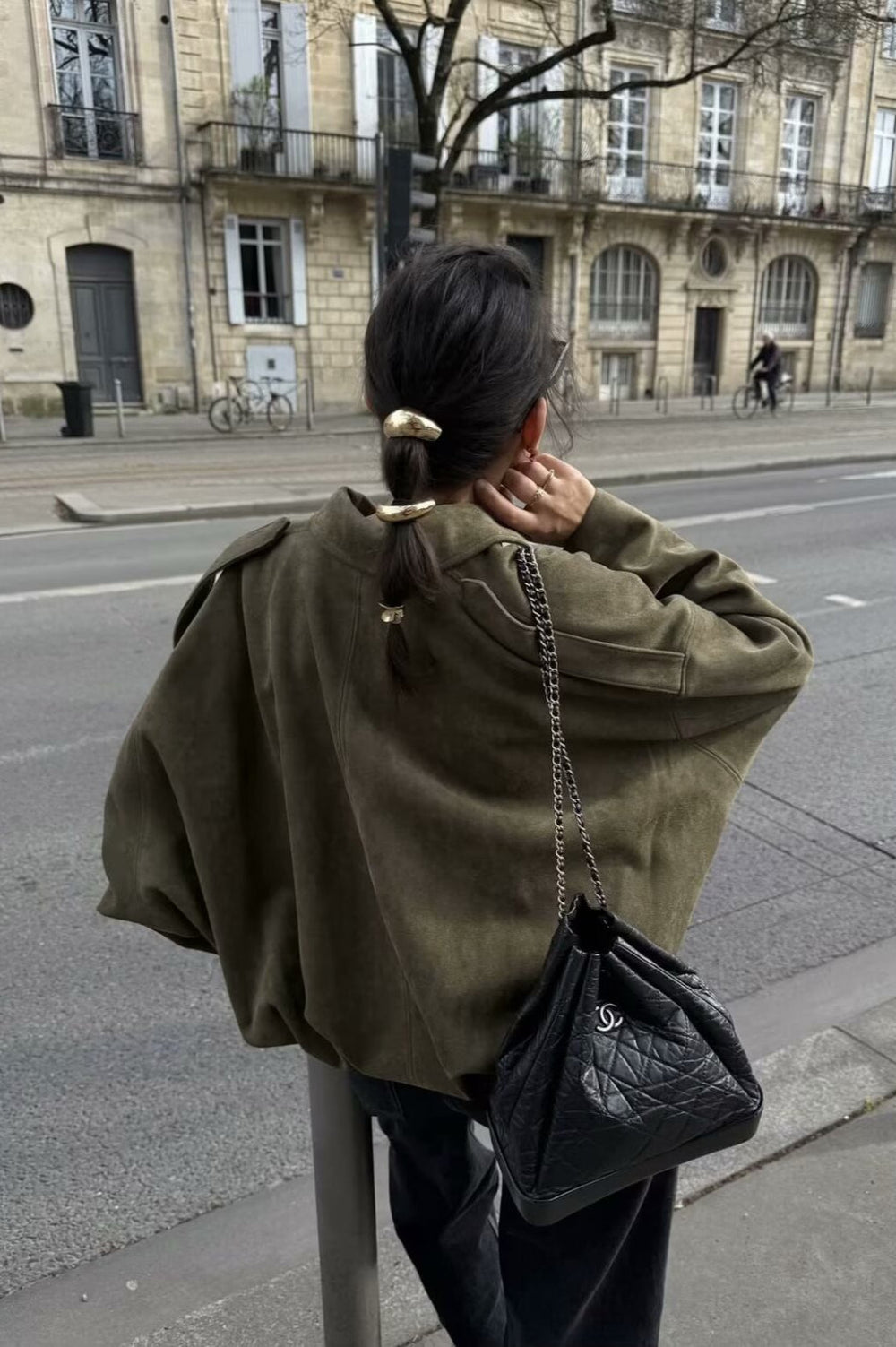 Sueded Texture Bomber Jacket