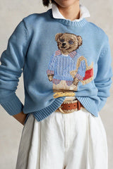 Classic Embroidery Retro Relaxed Sweater