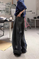 Vintage Baggy Ripped Denim Jeans