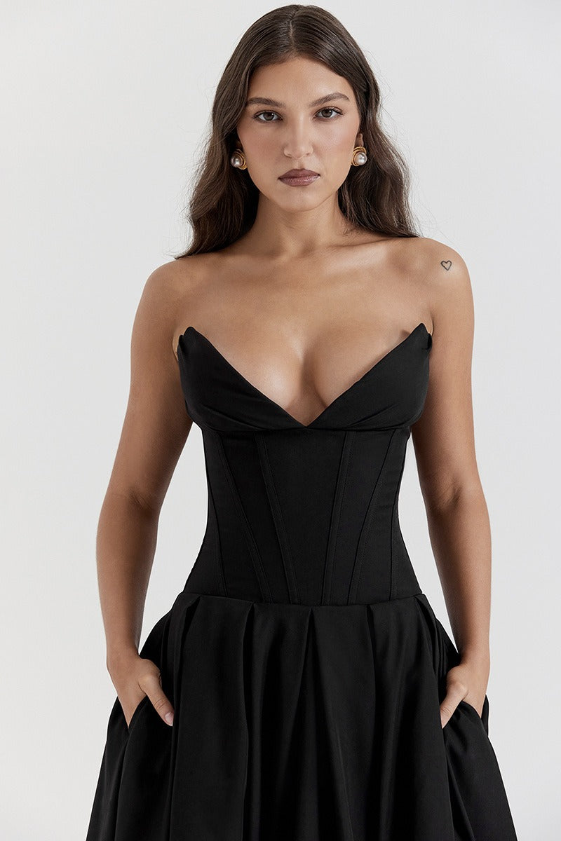 Strapless Corset A-Line Party Dress