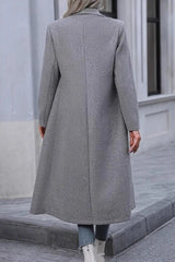 Slim Fit Double Breasted Wool Overcoat