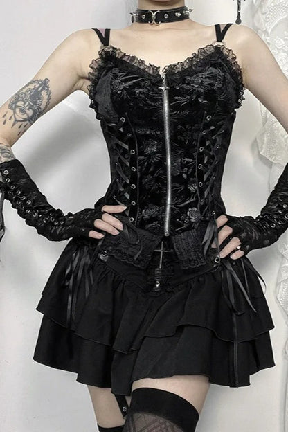 Halloween Cross Pleated Skirt