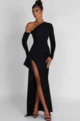 Asymmetric Slit Mermaid Formal Dress