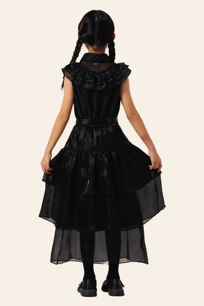 Black Tulle Dress Kid Halloween