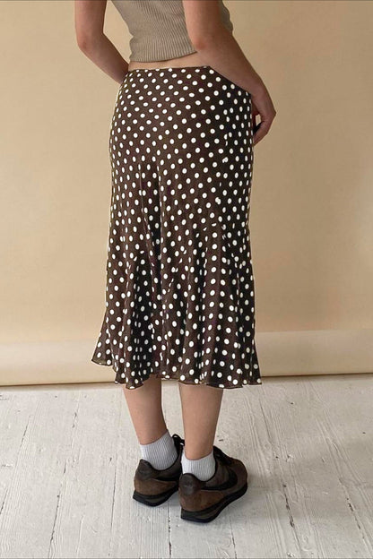 Polka Dot Low Waist Mermaid Skirt