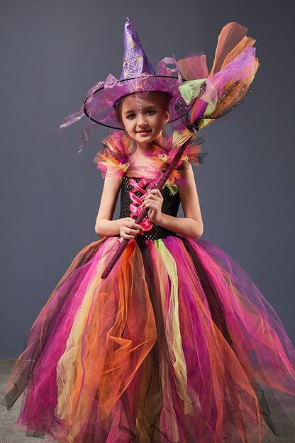 Witch Tutu Dress Kid Halloween Costume