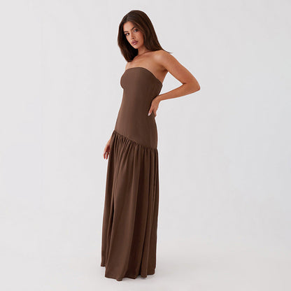 Elysian Grace Dress - Brown