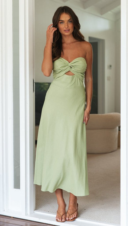 Calico Dress - Green