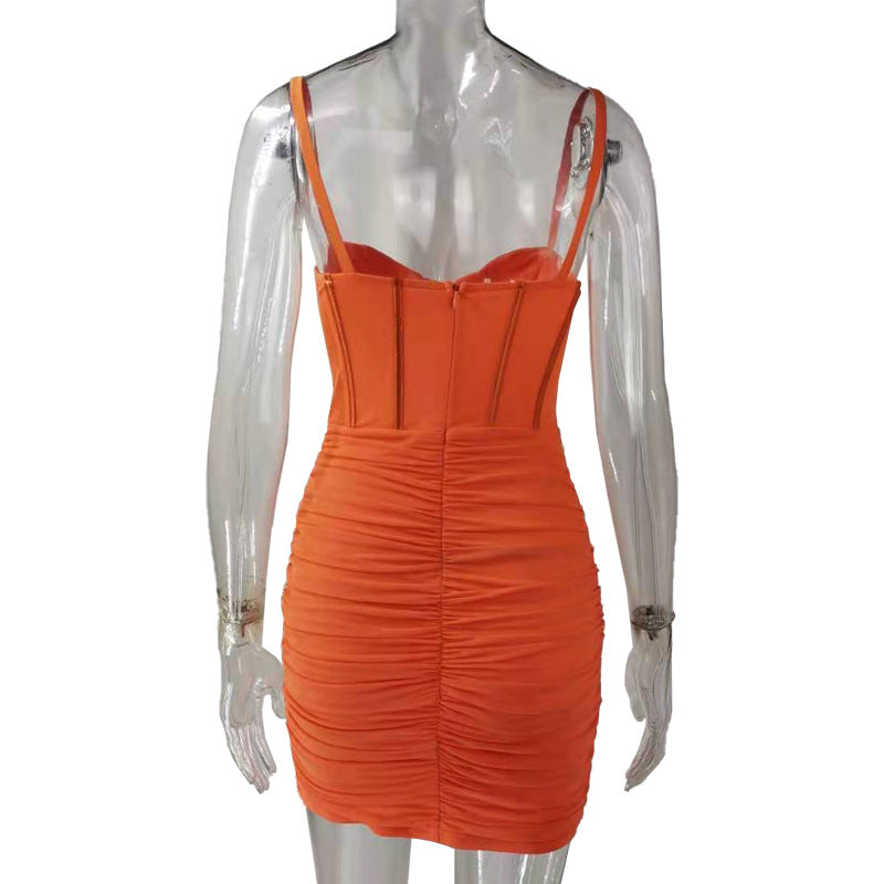 Cupid's Dream Mini Dress - Orange