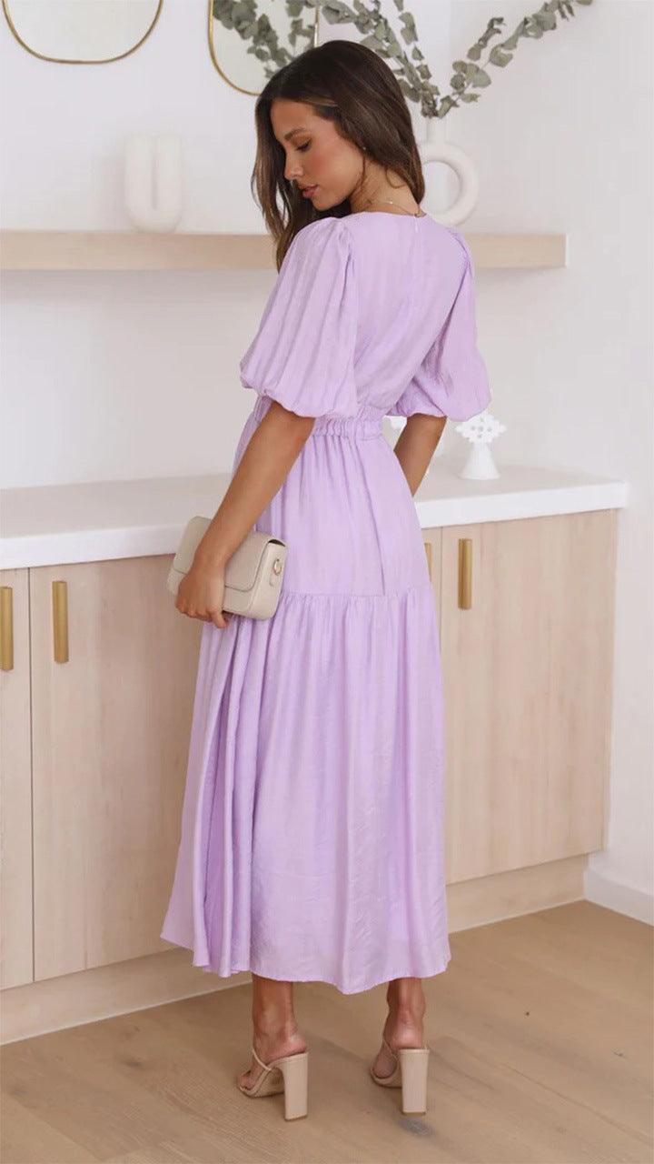 Brunch It Right Midi Dress - Purple