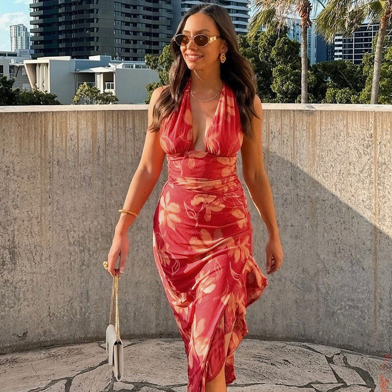 Rebus Maxi Dress - Red