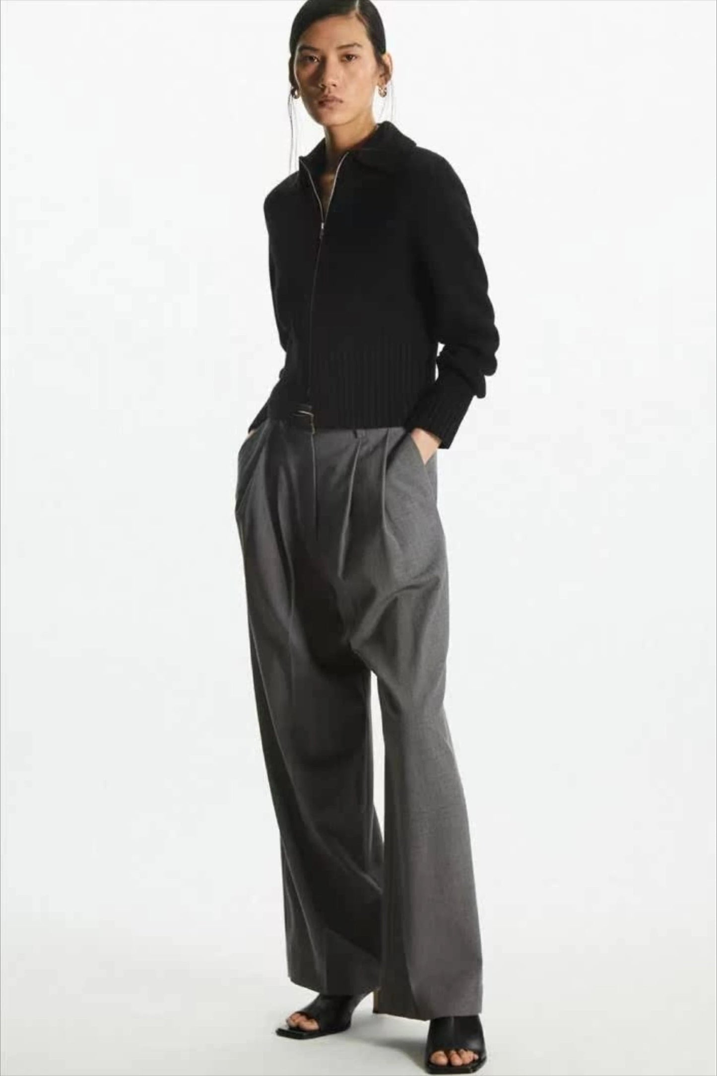 Casual Wool Blend Short Cardigan