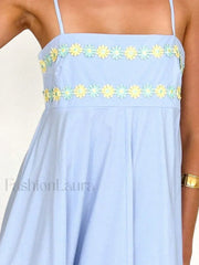 3D Flower Loose A Line Maxi Dress