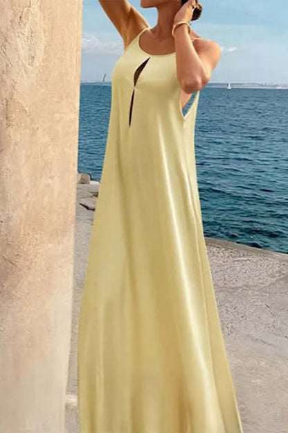 Hollow Out Loose Maxi Dress