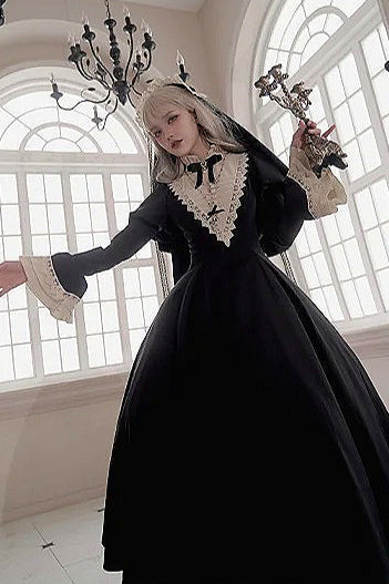 Gothic Nun Lolita Dress Costume