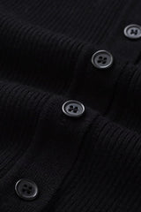 Chic Snood Neck Ribbed Knit Top