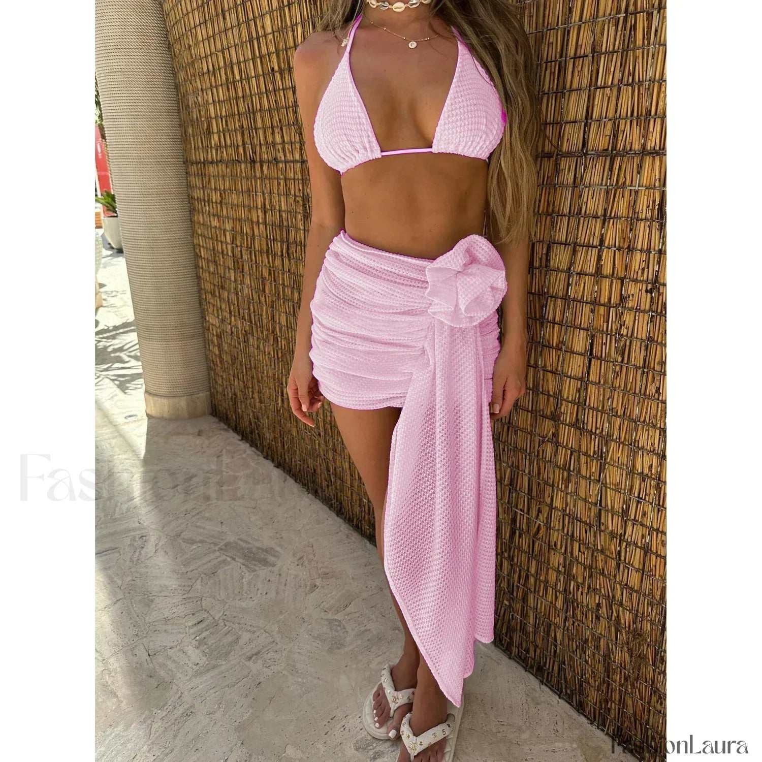 3Pack Sarong Three Piece Set PINK / S