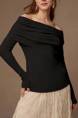 Boat Neck Wool Knit Bodycon Sweater