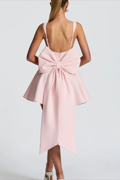 Detachable Bow Corset Mini Party Dress S / Pink