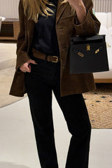 Distressed Suede Relaxed Fit Jacket