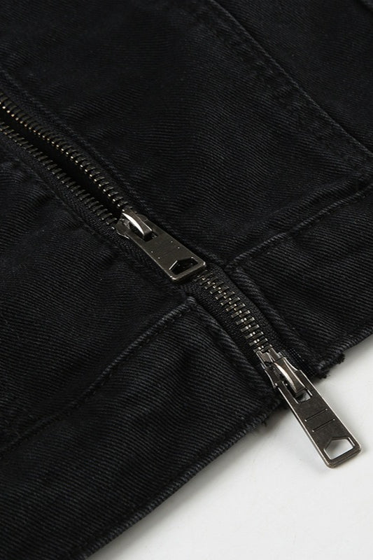 Vintage Black Denim Trucker Jacket