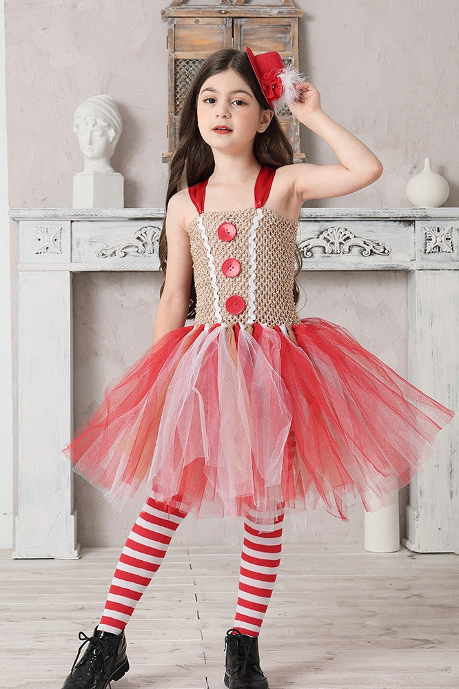 Gingerbread Tutu Dress Kid Halloween