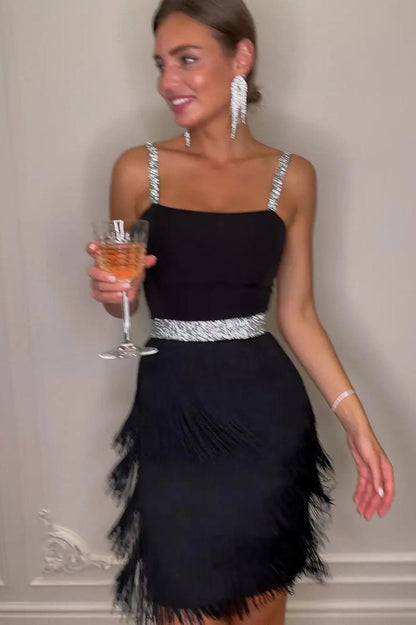 Tassel Low Cut Midi Dress