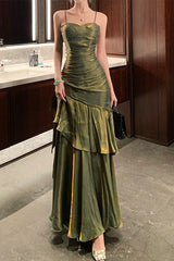 Chiffon Spaghetti Strap Maxi Dress