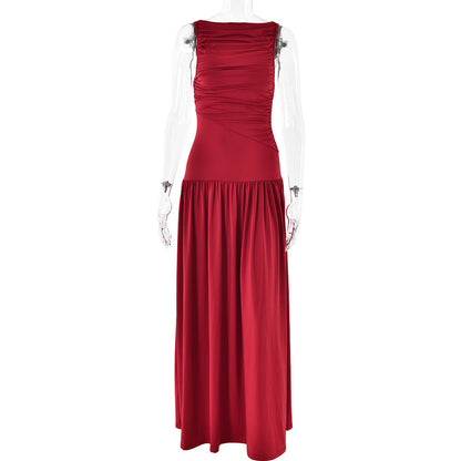 Trance Fit and Flare Dress - Maroon