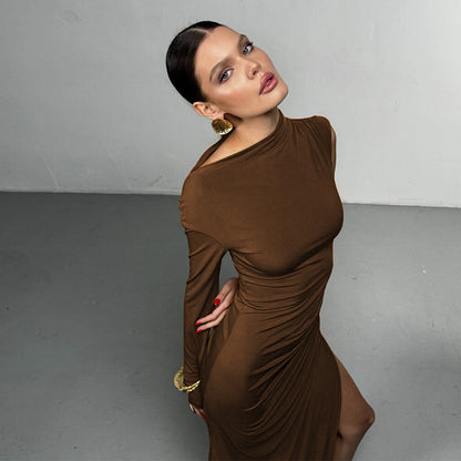 Cerva Maxi Dress - Brown