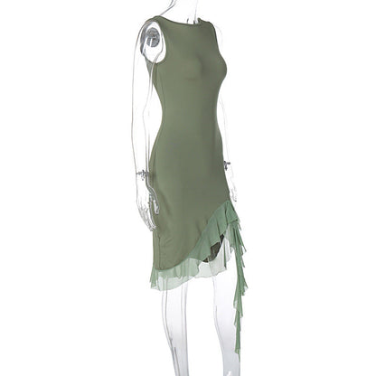 Mezuna Midi Dress - Green
