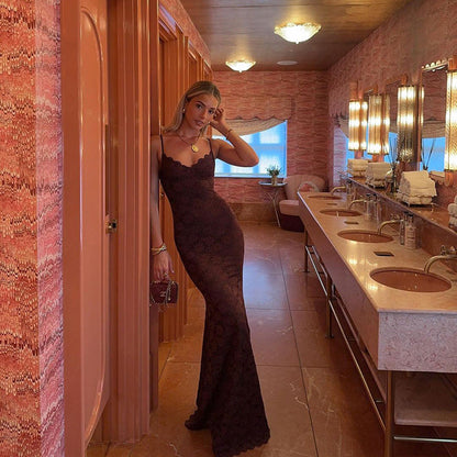 Harris Maxi Dress - Brown