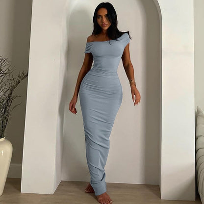Mystical Off Shoulder Dress - Grey