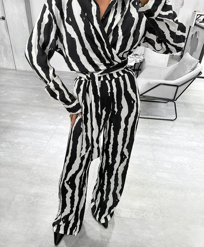 Bold Stripe Coord -  Black