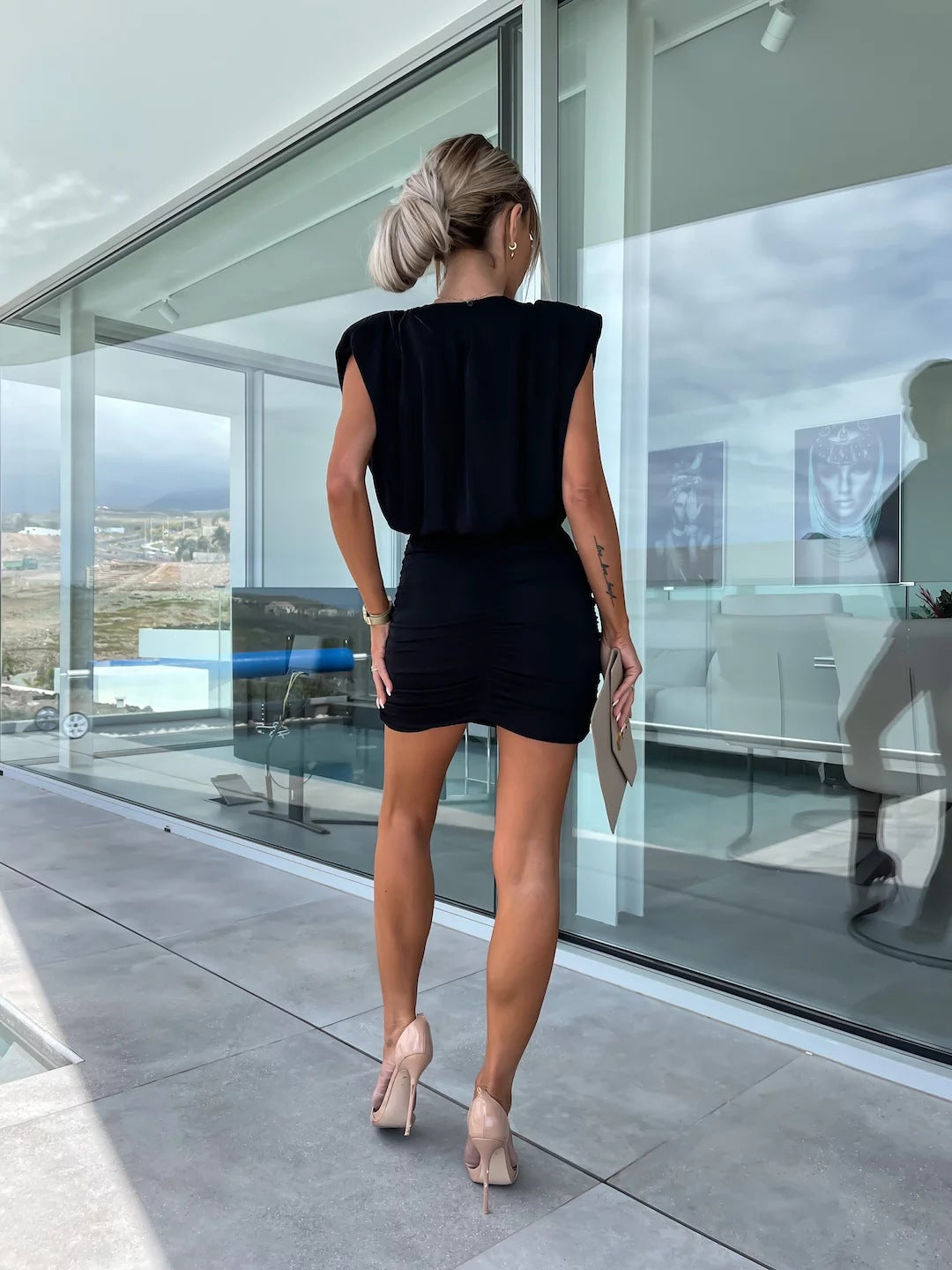 Truden Mini Dress -  Black