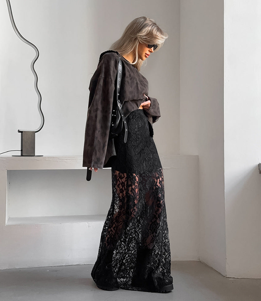 Scorpio Lace Skirt - Black