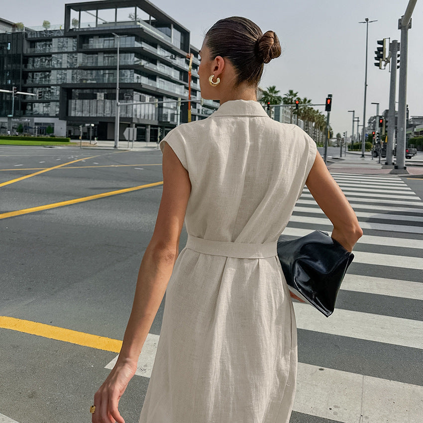 Rustin Midi Dress - Khaki