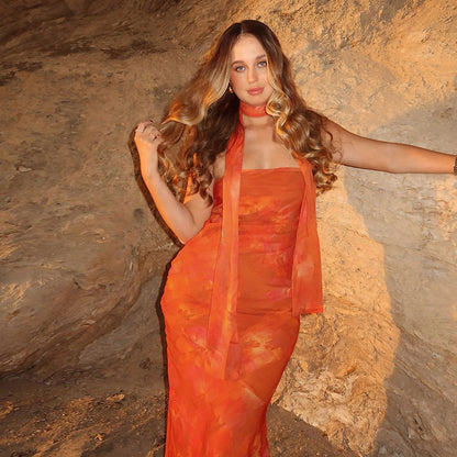 Sunshine Dreams Maxi Dress - Orange