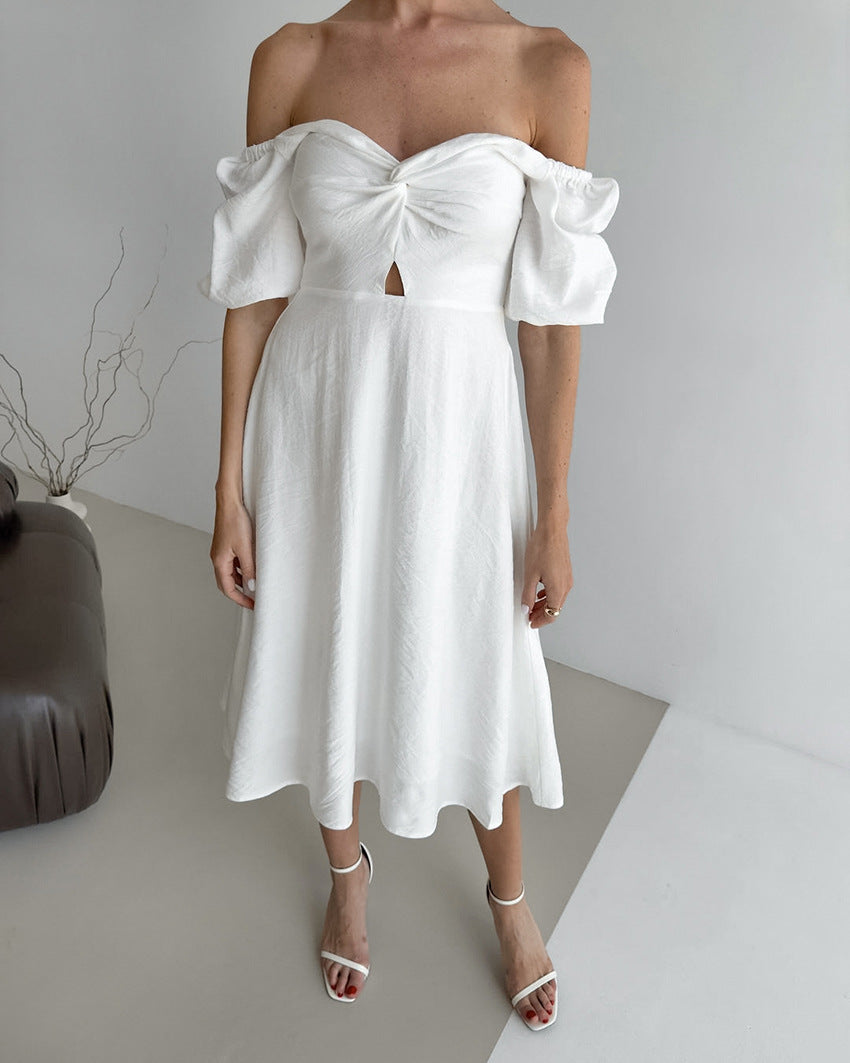 Fae Off Shoulder Dress - White