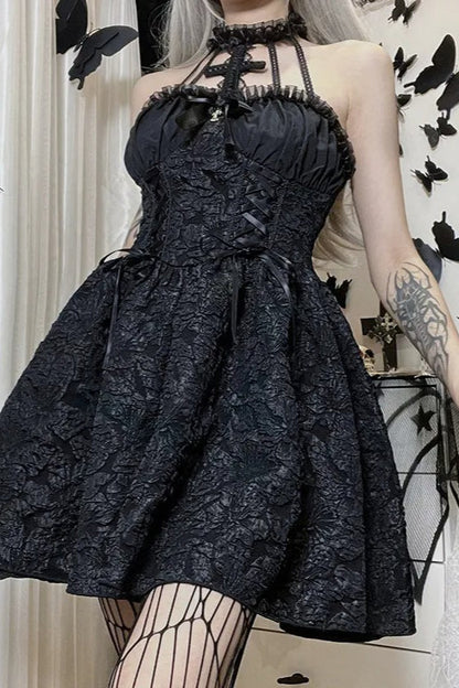 Halloween Gothic Spaghetti Strap Dress