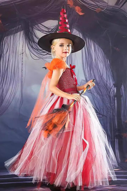 Witch Tulle Gown Kid Halloween Costume