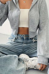 Short Zip Up Hoodie Coat coats